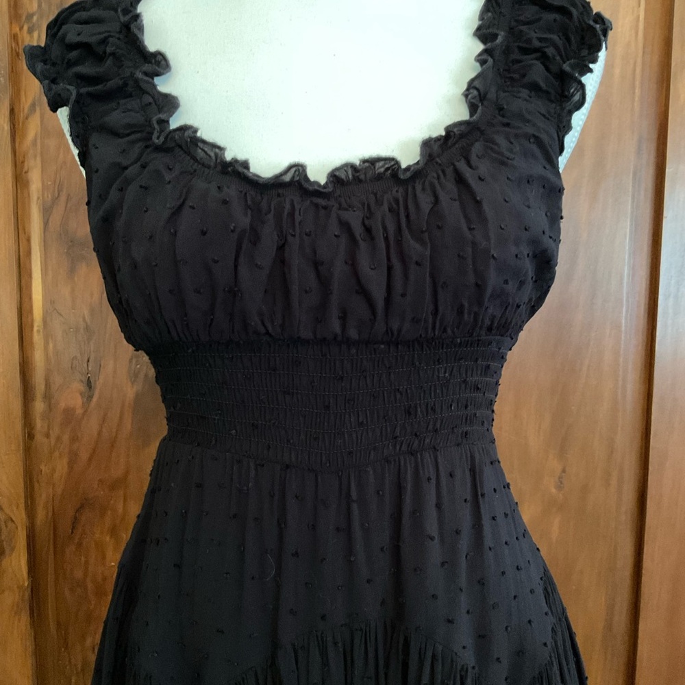 Chic Black Ruffled Romper - Picture 3 of 12